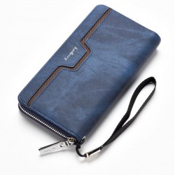 Billetera larga de cuero sintético para hombre CAR00081