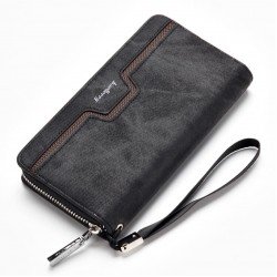 Billetera larga de cuero sintético para hombre CAR00081
