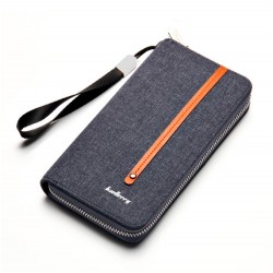 Billetera larga de lona con varios espacios para tarjetas  para hombre CAR00082