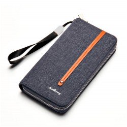 Billetera larga de lona con varios espacios para tarjetas  para hombre CAR00082