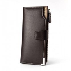 Billetera larga de cuero sintético con varios espacios para tarjetas para hombre CAR00084 Billetera larga de cuero sintético con varios espacios para tarjetas para hombre CAR00084