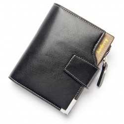 Billetera de cuero sintético con varios espacios para tarjetas para hombre CAR00085