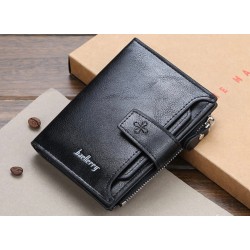 Billetera  con zíper  y con porte tarjeta de cuero sintético para hombre CAR00089