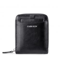 Billetera de cuero sintético con ziper para hombre CAR00104