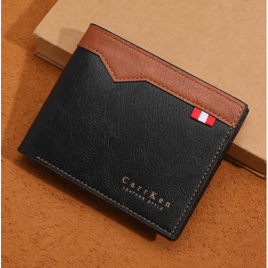 Billetera de cuero sintético clásica  para hombre CAR00107
