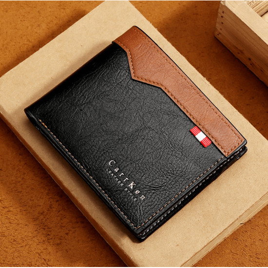 Billetera de cuero sintético clásica  para hombre CAR00107