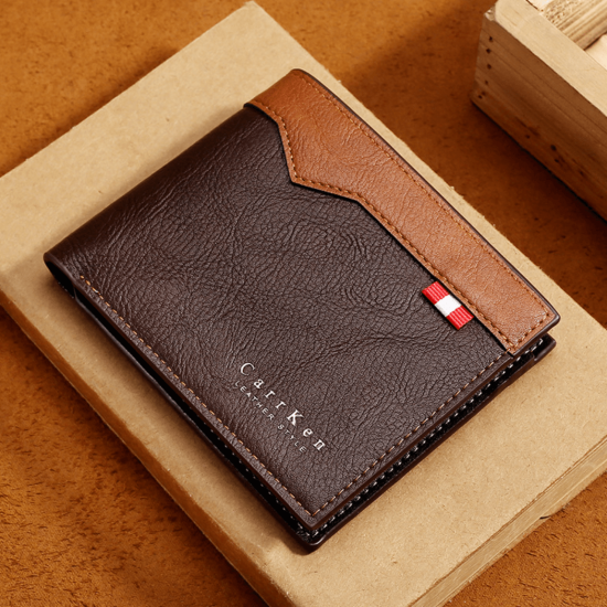 Billetera de cuero sintético clásica  para hombre CAR00107