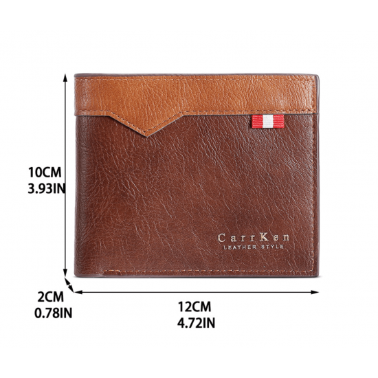 Billetera de cuero sintético clásica  para hombre CAR00107