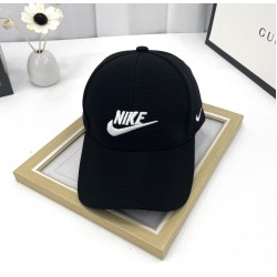 Gorras para hombre y para mujer NIKE logo grande, color negro-plateado  GOR00013B