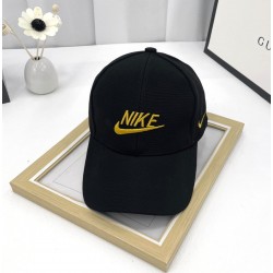 Gorras para hombre y para mujer NIKE logo grande, color negro-dorado  GOR00013A