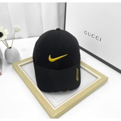 Gorras para hombre y para mujer NIKE flecha grande, color negro-dorado  GOR00015A