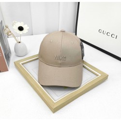 Gorras para hombre y para mujer NIKE con flecha a un lado, color beige  GOR00016F
