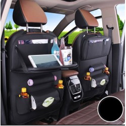 ORGANIZADOR DE ASIENTO TRASERO DE COCHE DE PIEL SINTÉTICA CON BANDEJA DE MESA PLEGABLE AUT00005