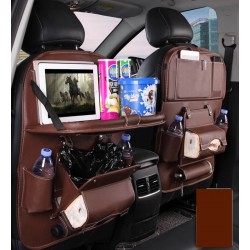 ORGANIZADOR DE ASIENTO TRASERO DEL CARRO DE PIEL SINTÉTICA CON MESA PLEGABLE Y BASURERO AUT00006