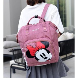 Mochila pañalera impermeable de gran capacidad diseño Minnie Mouse MOC00254 Mochila pañalera impermeable de gran capacidad diseño Minnie Mouse MOC00254