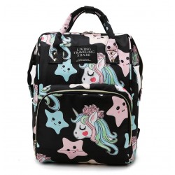 Mochila pañalera impermeable de  gran capacidad diseño unicornio MOC00256