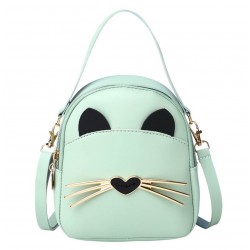 Mini mochila reversible, bolsos cruzado  con diseño de gato  para mujer MOC00274