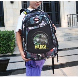 Bulto grande con rondines para niño, mochila escolar, color verde MOC00308