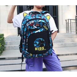 Bulto grande con rondines para niño, mochila escolar, color celeste MOC00309 Bulto grande con rondines para niño, mochila escolar, color celeste MOC00309