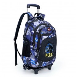 Bulto grande con rondines para niño, mochila escolar, color azul MOC00310