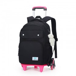 Bulto grande con rondines para niños, mochila escolar, color negro MOC00316