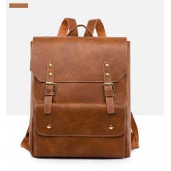 Mochila grande estilo retro de cuero sintetico para mujer; mochila para laptop MOC00363