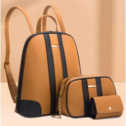 Juego de mochila de 3 piezas de cuero sintetico para mujer MOC00367