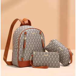 Juego de mochila de 3 piezas de cuero sintetico para mujer MOC00368