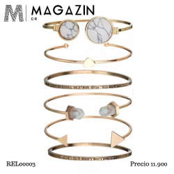 Juego de reloj de pulsera de cuarzo para mujer REL00003