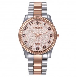Reloj con correa de acero para hombre y mujer REL00043