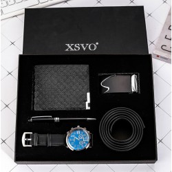 Juego de regalo para hombre reloj, billetera, faja, lapizero REL00095
