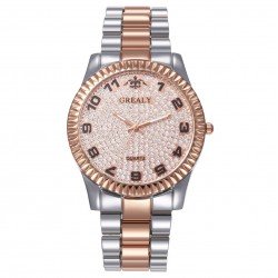 Reloj con correa de acero para hombre y mujer REL00043