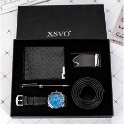 Juego de regalo para hombre reloj, billetera, faja, lapizero REL00095