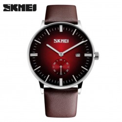 Reloj de pulsera de cuarzo para hombre con correa de cuero, resistente al agua REL00136