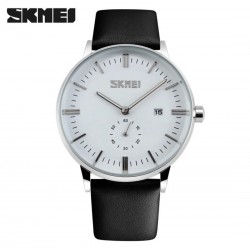 Reloj de pulsera de cuarzo para hombre con correa de cuero, resistente al agua REL00136