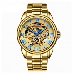 Reloj para hombre mecánico automático de acero inoxidable resistente al agua REL00068