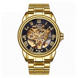 Reloj para hombre mecánico automático de acero inoxidable resistente al agua REL00068