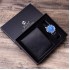Juego de regalo de cumpleaños para hombre, reloj de piel sintética, cartera REL00005