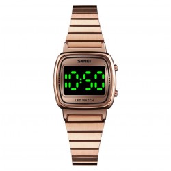 Reloj digital resistente al agua con correa de acero REL00058