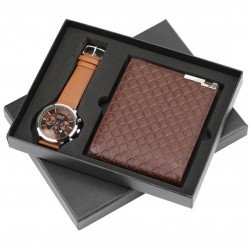 Juego de regalo patra hombre reloj y billetera REL00092A