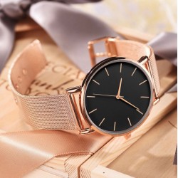 Set de regalo con perlas para mujer Reloj+collar+aretes+anillo REL00072