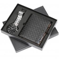 Juego de regalo patra hombre reloj y billetera REL00092B
