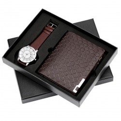 Juego de regalo patra hombre reloj y billetera REL00092B
