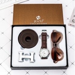 Set de regalo para hombre reloj + cinturón + gafas REL00009