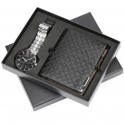 Juego de regalo patra hombre reloj y billetera REL00092B
