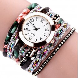 Reloj de pulsera para mujer de cuarzo con diseño floral popular REL00020