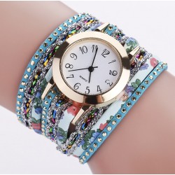 Reloj de pulsera para mujer de cuarzo con diseño floral popular REL00020