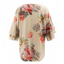 Blusa de cuello redondo para mujer, estilo casual CAM00003C