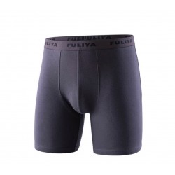Boxer pierna larga de 100% algodón para hombre, gris oscuro BOX00010F