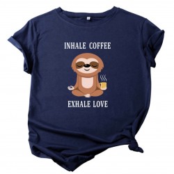 Camiseta para mujer divertida con diseño de café CAM00015A